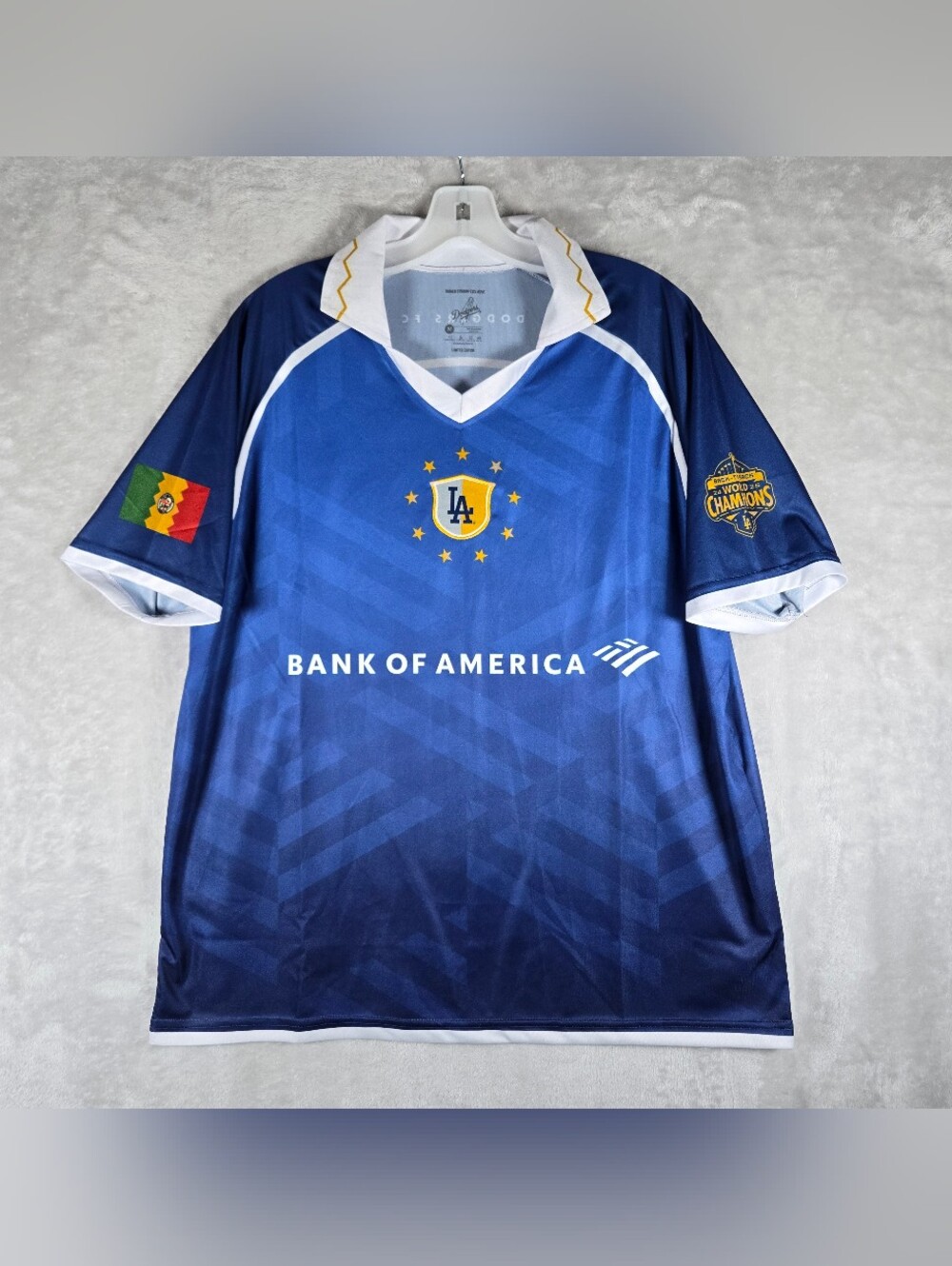 Dodgers Soccer Jersey 2026 SGA World Cup Mens Size Medium Blue Collared 06/16/26